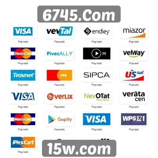 Variedade de métodos de pagamento no 6745.Com